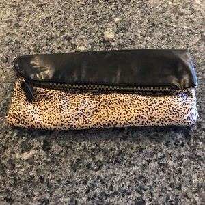 Forever 21 Black Leopard Clutch